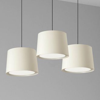 Faro Barcelona Faro Conga - Luz Colgante De Racimo Cil&iacute;ndrico Triple Blanco, E27