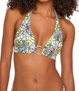 Heidi Klein Womens Kings Road Ring Halterneck Top In Floral Print