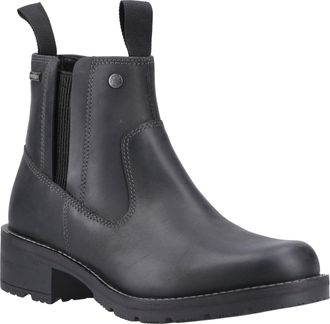 Hunter Skye Dealer Boot Leather WoMens Black Boots - Size UK 4