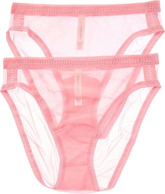 OnGossamer Ongossamer 2Pk Mesh Hi-Cut Brief