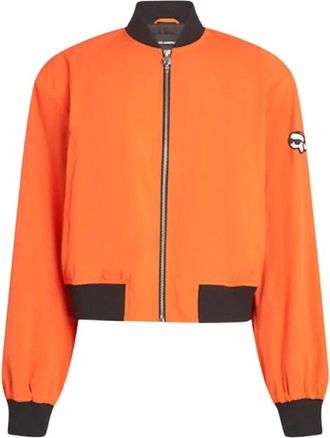 Karl Lagerfeld Ikon Bomber - Heren - Bomber jackets - Oranje - L - Nylon - Jassen