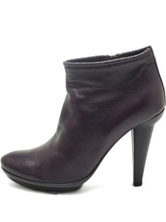 Bottega Veneta 1224957 leather ankle boots - Purple