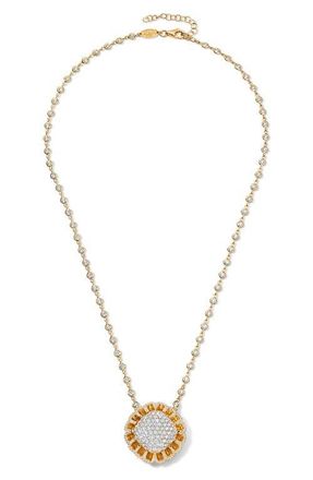 Mindi Mond Floating All Diamond Pendant Necklace in 18K Yellow Gold at Nordstrom, Size 17