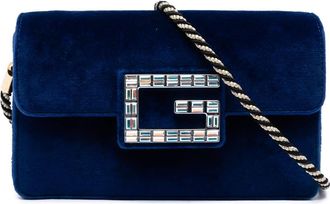 Gucci Pre-owned Gucci Crystal G Velvet Broadway Crossbody Ladies RUEJQK0YOU1HEGXO
