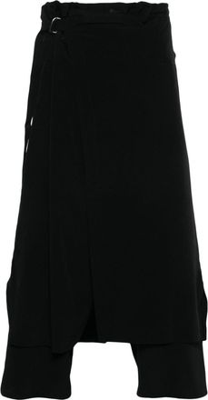 Yohji Yamamoto U-Standard Wrap pants - men - Triacetate/Polyester - 4 - Black