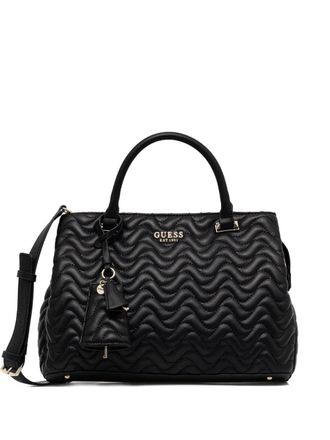 Guess Co logo-lettering satchel bag - Black