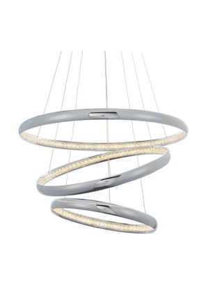 Netlighting Ozias LED Ceiling Pendant Chrome Plate & Clear Crystal Glass