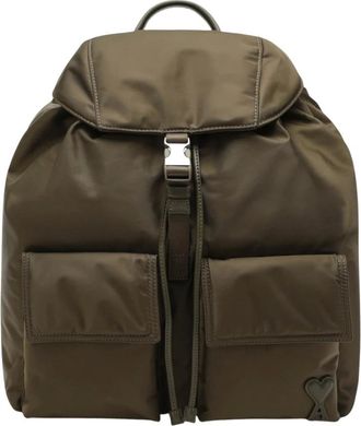 Ami Marcel Flap Backpack - Bags - Mujer - Verde - ONE SIZE