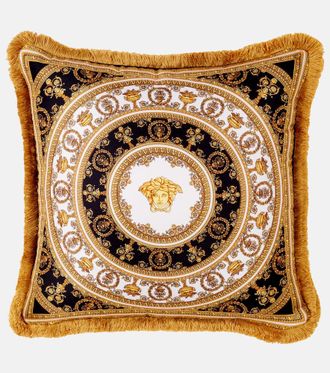 Versace Fringed silk and cotton cushion