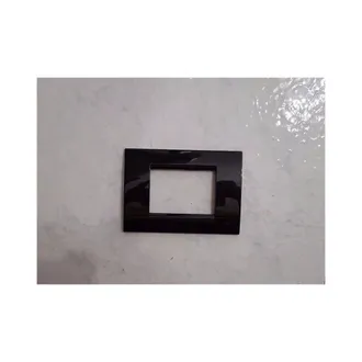 Trade Shop Trade Shop Traesio - Placca Placche Placchete Compatibili Living Light In Abs 3 4 7 Posti Colorate - Nero -4 Fori