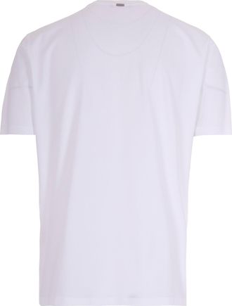 Herno Mens T-Shirt Crew-Neck Jersey White Cotton T-Shirts And Polos