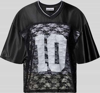 Review Sporttricot aus Spitze mit Printelementen in Black, Gr&ouml;&szlig;e XL