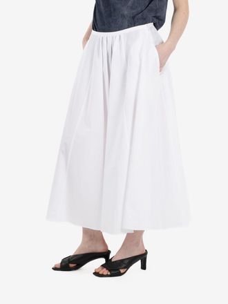 Aspesi Gonna midi bianca in popeline