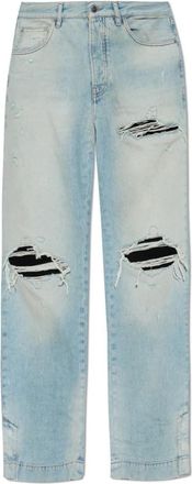Amiri Straight Jeans met Scheuren - Heren - Regular Fit Jeans - Blauw - W31 - Katoen - Jeans