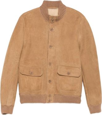 Santoro London Button-fastening Suede Jacket