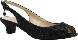 J. Reneé Jenvey Slingback Sandal in Black Fabric at Nordstrom, Size 10.5