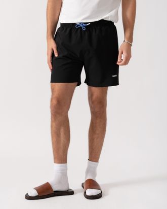 Boss Orange by Hugo Boss Mens Tio Swim Shorts in Black - Size X-Large