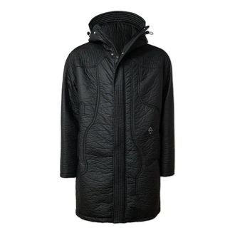 A-Cold-Wall* Crinkle Puffer With Storm Hoody Jacket Black ACWMO032B-BLACK