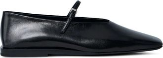 Jil Sander Leren ballerinas - Zwart