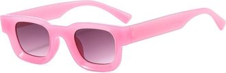 Generic Small Frame Mens Square Sunglasses Vacation Womens Party Commuter Sun Glasses(Pink)