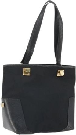 Ferragamo Pre-owned Canvas Tote Bag - Dames - Vintage Shopper - Zwart - ONE Size - Vintage