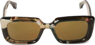 Gucci square-frame tinted sunglasses - Green