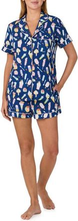 Kate Spade New York print short pajamas in Navy Print at Nordstrom, Size X-Large