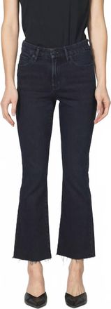 Dear John Denim Jeanne Mid Rise Cropped Flare Jean In Black