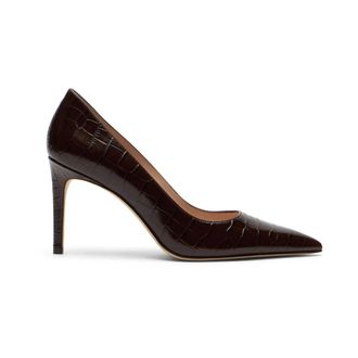 Stuart Weitzman Schoenen, Dames, Bruin, 38 1/2 EU, Leer, Power Pump 85