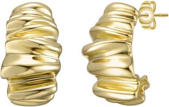 Rachel Glauber 14K Plated Hoops