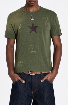 Jaded London Star Faded Sun Cotton Graphic T-Shirt in Khaki at Nordstrom, Size X-Large