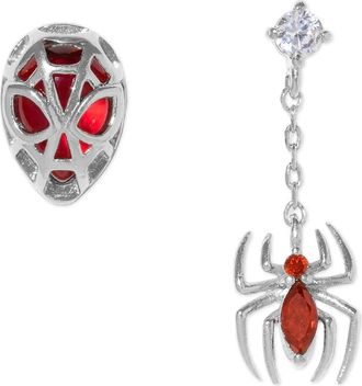 Girls Crew Marvels Spiderman Mismatched Stud Earrings in Silver at Nordstrom