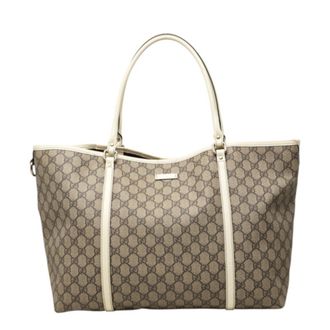 Gucci Beige Ivory Pvc Leather Handbag Tote Bag (Pre-Owned)