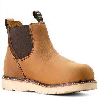 Ariat Womens Rebar Wedge Safety Boots In Antique Brown