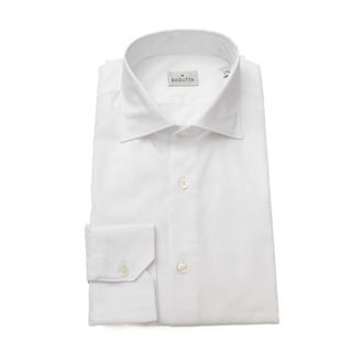 Bagutta Katoenen Top met Elegant Design - Heren - Zakelijke Overhemden - Wit - XL - Katoen - Overhemden