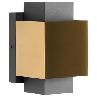 Beliani L&aacute;mpara Led De Pared Para Exterior De Metal Estilo Moderno Puerta Principal Porche Lat&oacute;n Timok