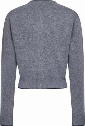 Chlo&eacute; Womens Cardigan Wool-Cashmere Grey Cardigans Sweater