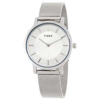Timex Transcend Quartz Silver Dial Ladies Watch TW2Y10200