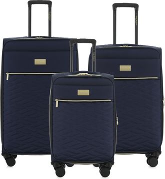 Isaac Mizrahi New York Monroe Softside Lightweight Expandable 3-Piece Luggage Set