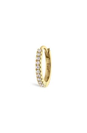Maria Tash Diamond Eternity Single Hoop Earring in 18K Yellow Gold/Diamond at Nordstrom, Size 8 Mm