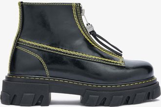 Ganni Black Cleated Boots in