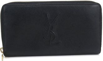 Saint Laurent Black Leather Long Wallet (Bi-Fold) (Pre-Owned)