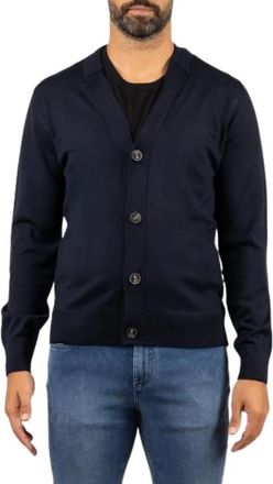 Alpha Industries Cardigan Alpha - Heren - Vesten - Blauw - 2XL - Wol - Truien & Vesten