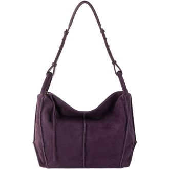 The Sak Los Feliz Hobo Leather Bag in Aubergine Suede at Nordstrom