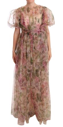 Dolce & Gabbana Bloemenprint Lange Maxi-jurk