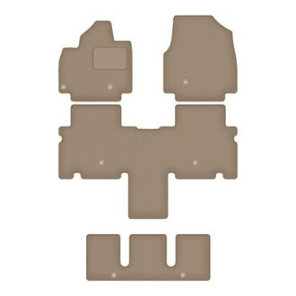 OEM Alfombrillas De Terciopelo Para Coche: Kia Ev9 Crossover De 7 Plazas (2023-) Beige