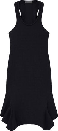 Stella McCartney peplum-hem dress - women - Polyamide/Cotton - 38 - Black