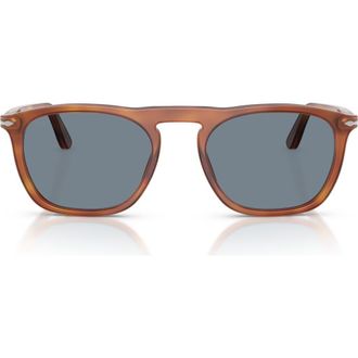 Persol Gae 55mm Square Sunglasses in Terra Di Siena /Light Blue at Nordstrom