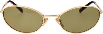 Prada Stijlvolle zonnebril met uniek ontwerp - Dames - Zonnebrillen - Geel - 59 MM - Accessoires