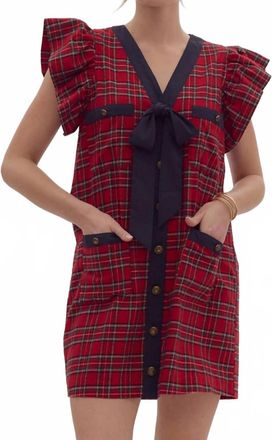 Entro Joy Mini Dress In Red